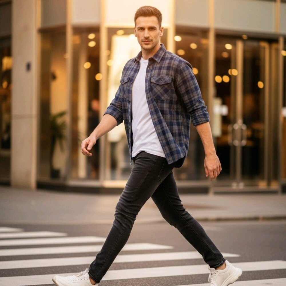 Banana Republic Long Sleeve  Dark Gray/Blue Sz S 100% Cotton(ID123)